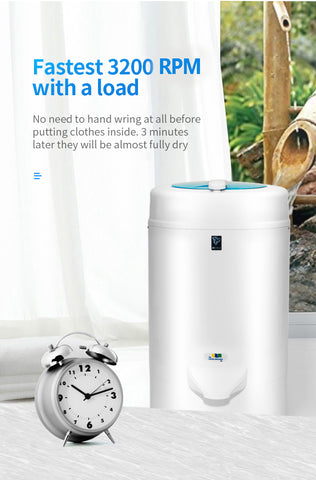 Image of Ninja 3200 RPM Portable Centrifugal Spin Dryer with High Tech Suspension System (Blue)