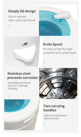 Image of Ninja 3200 RPM Portable Centrifugal Spin Dryer with High Tech Suspension System (Blue)