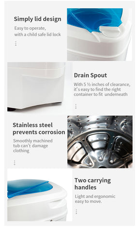 Image of Ninja 3200 RPM Portable Centrifugal Spin Dryer with High Tech Suspension System (Blue)