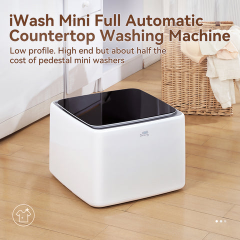 Image of iWash 4.4Lbs Capacity Countertop AI Fully Automatic Compact Portable Washing Machine