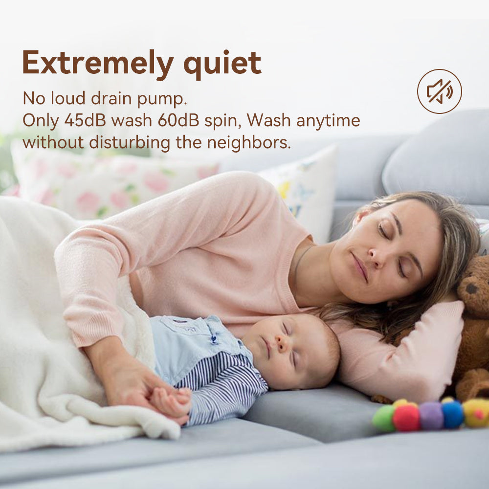 iWash 4.4Lbs Capacity Countertop AI Fully Automatic Compact Portable Washing Machine