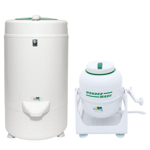Bundle White Wonderwash Washing Machine with Emerald Ninja Spin Dryer