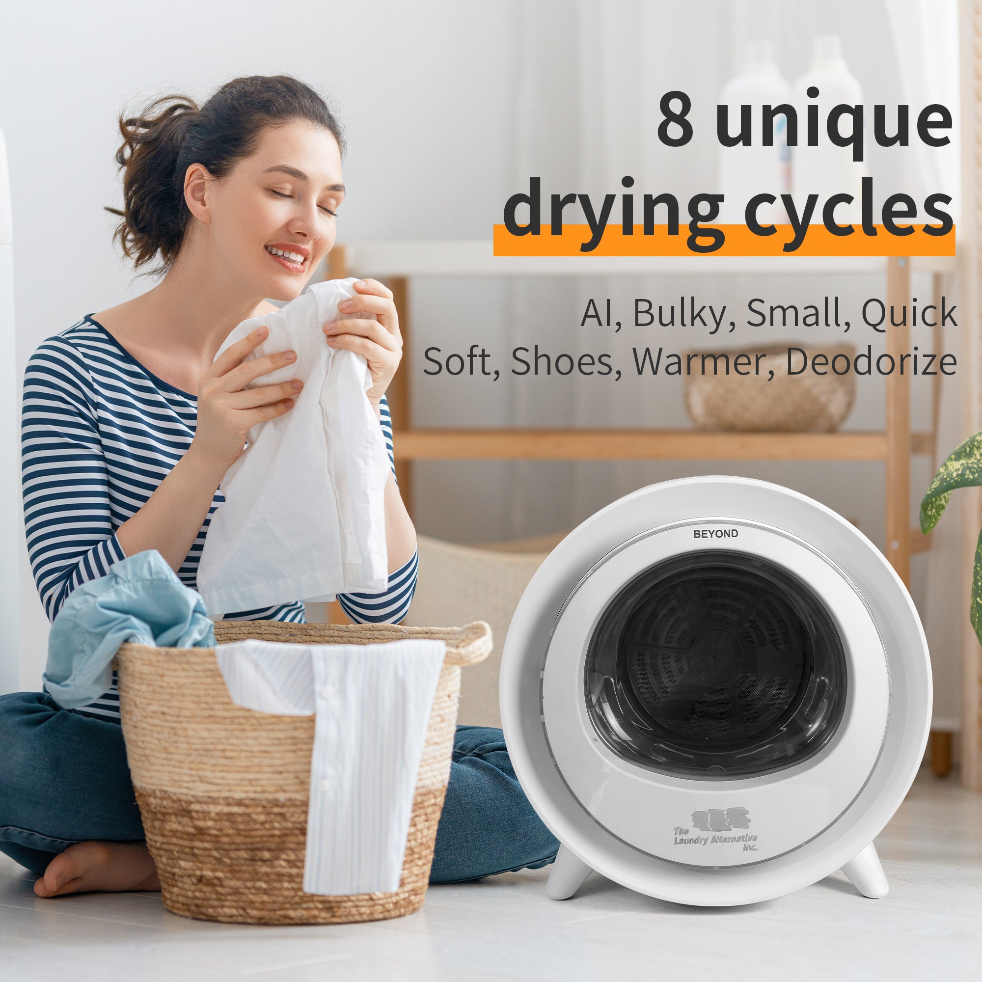 Beyond AI Portable Compact Lightweight Tumble Dryer White