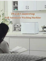 iWash 4.4Lbs Capacity Countertop AI Fully Automatic Compact Portable Washing Machine