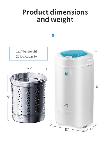 Image of Ninja 3200 RPM Portable Centrifugal Spin Dryer with High Tech Suspension System  (Blue)